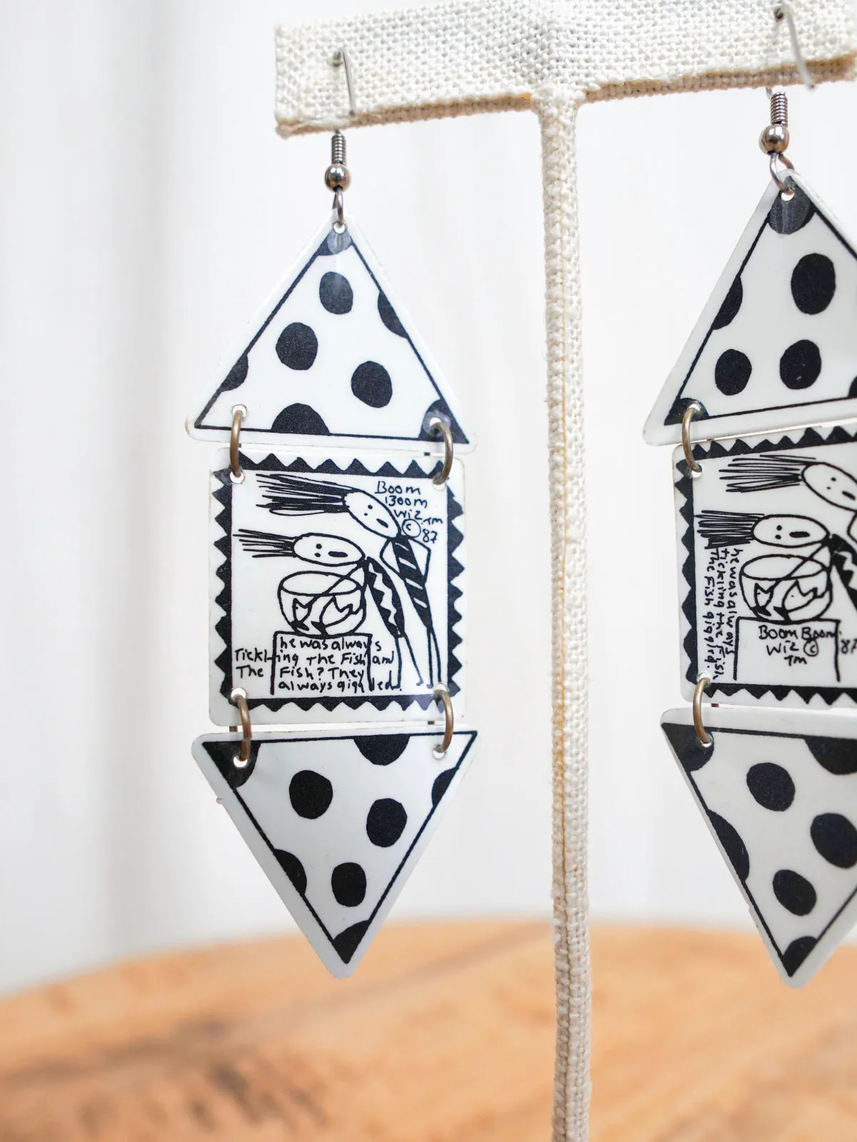 1987 Boom Boom Wiz Dangle earrings