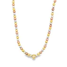 3 Toned Beaded Necklace (F247)