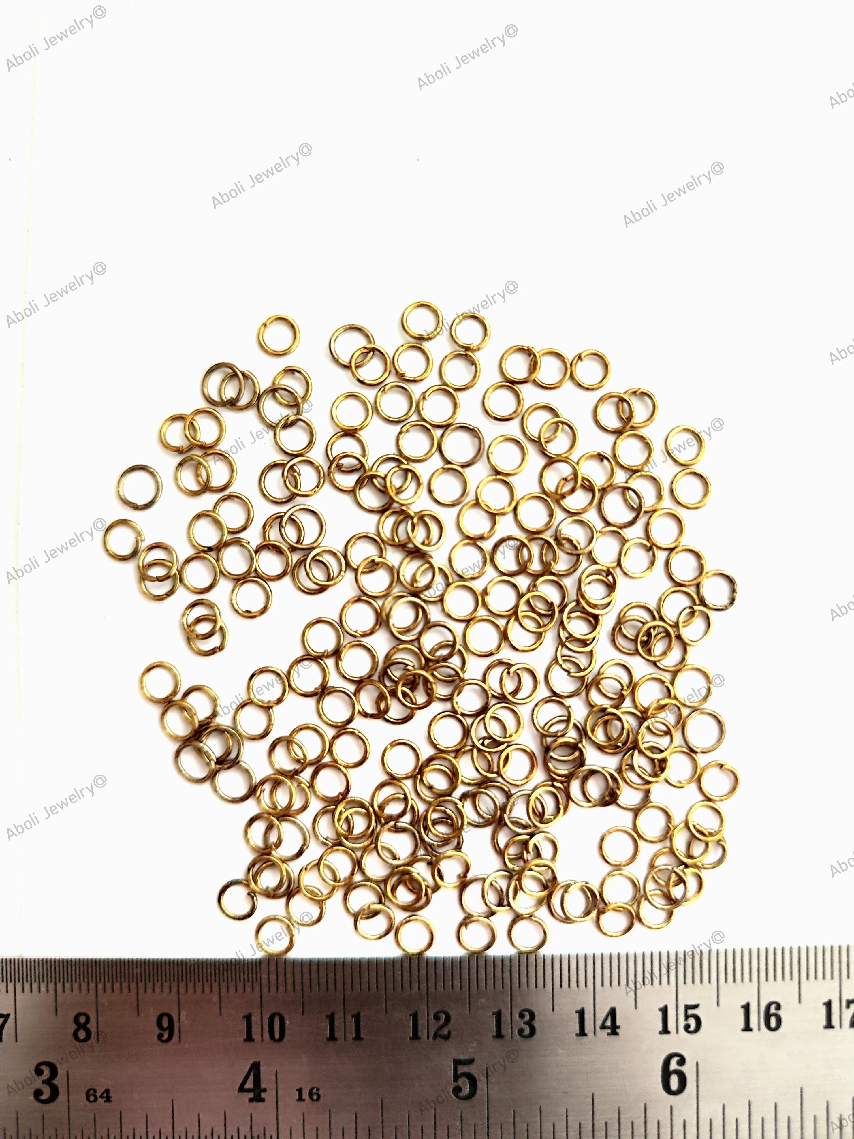 5 mm antique golden jump rings 5 mm standard metal jump ring JRN5AG