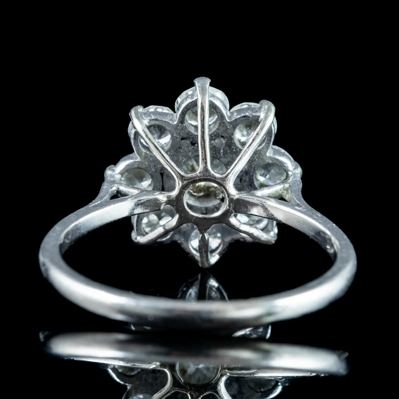 Antique Edwardian Diamond Daisy Cluster Ring 2.25ct Total
