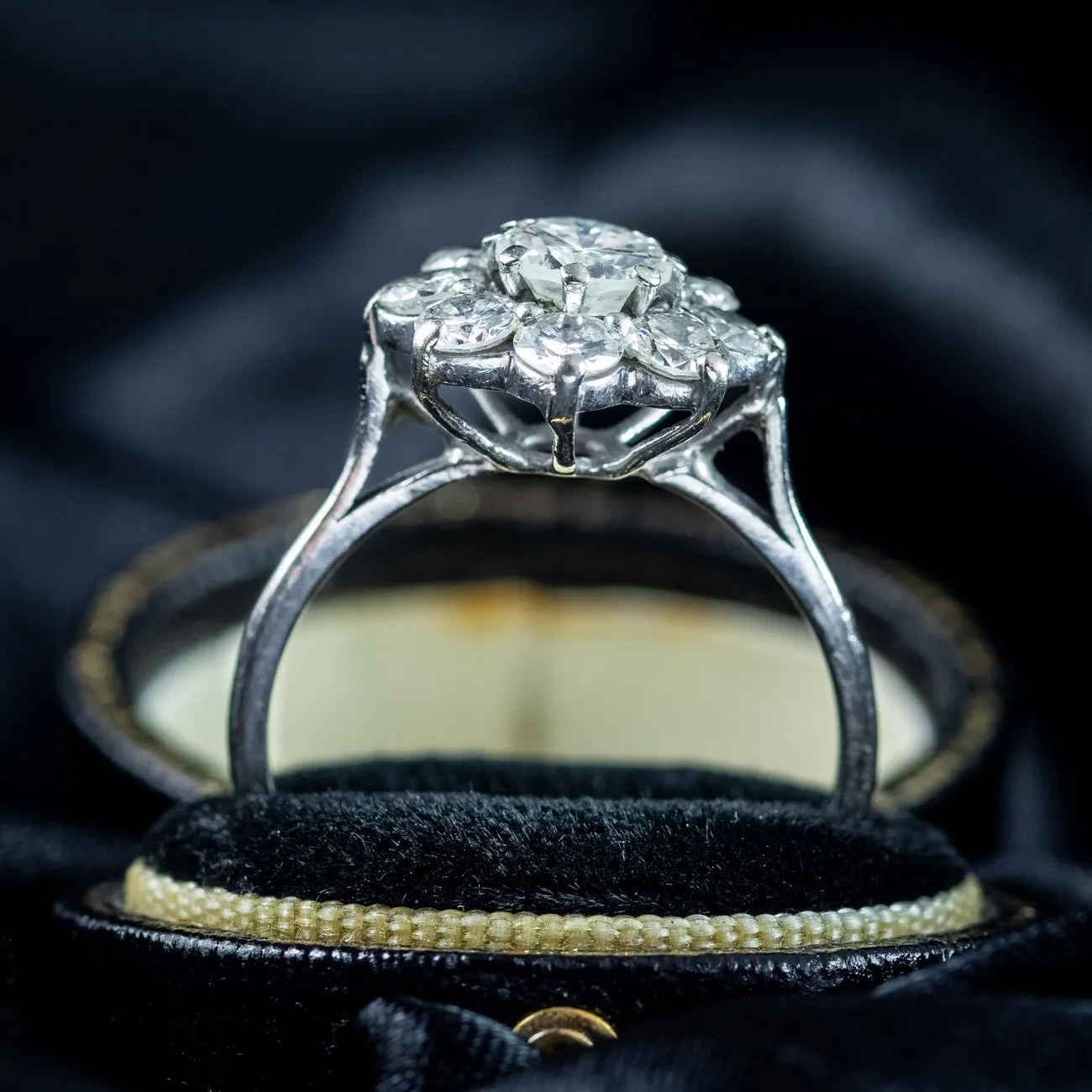 Antique Edwardian Diamond Daisy Cluster Ring 2.25ct Total