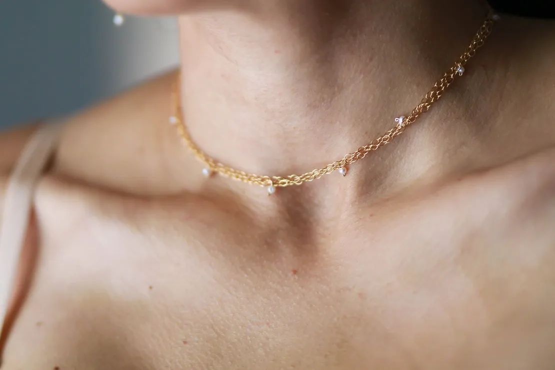 Caged 14k Gold Filled Choker