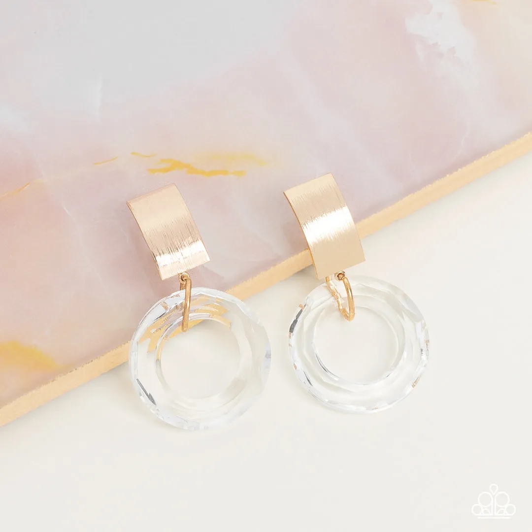 Clear Out! Gold Clip Earrings