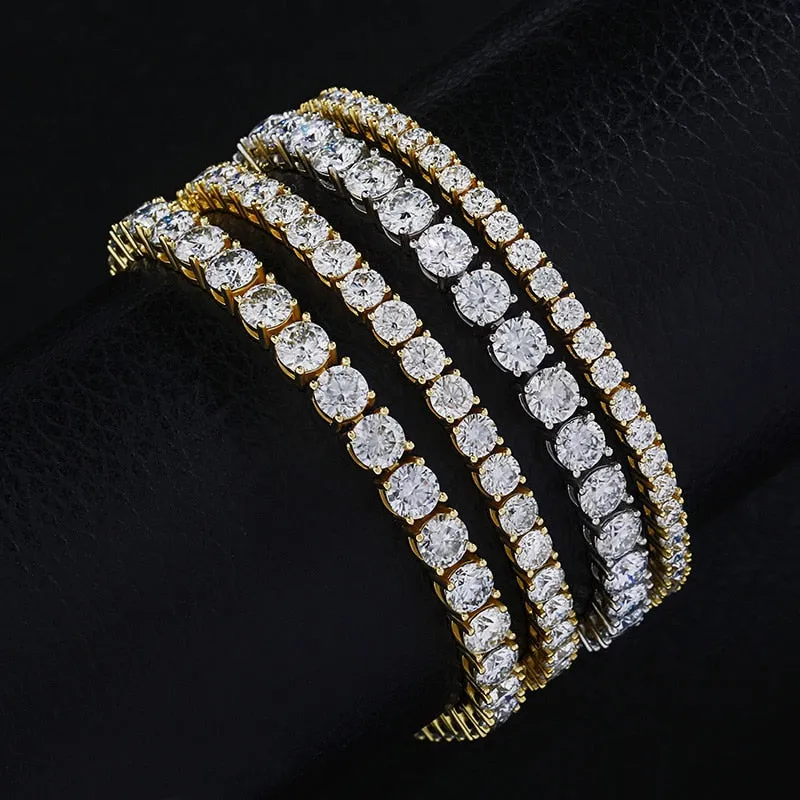 Iced Out Moissanite Tennis Link Bracelet