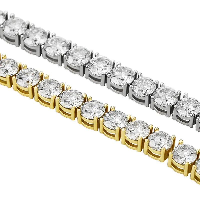 Iced Out Moissanite Tennis Link Bracelet