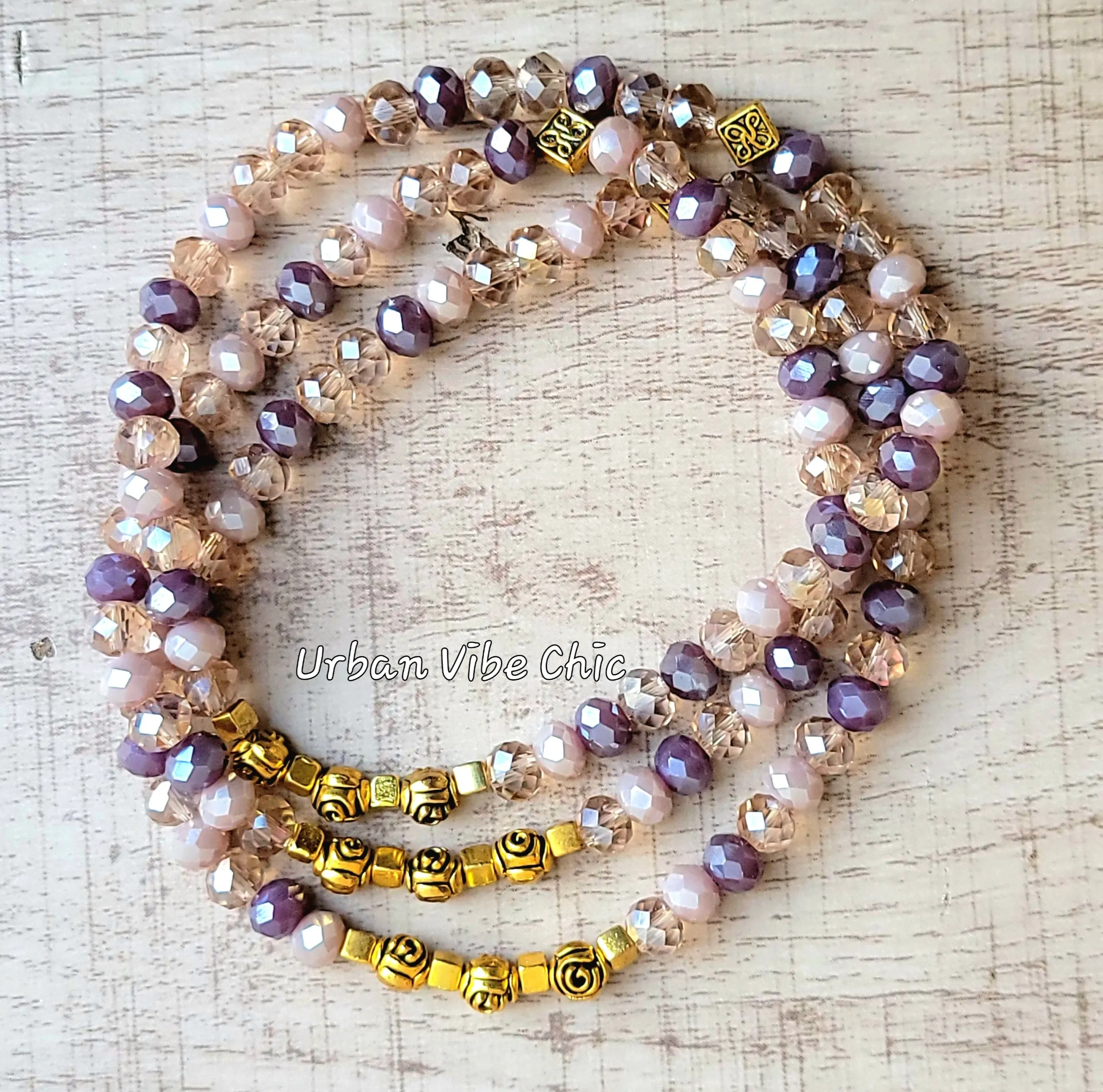 Luxe Wine Stretch Bracelet