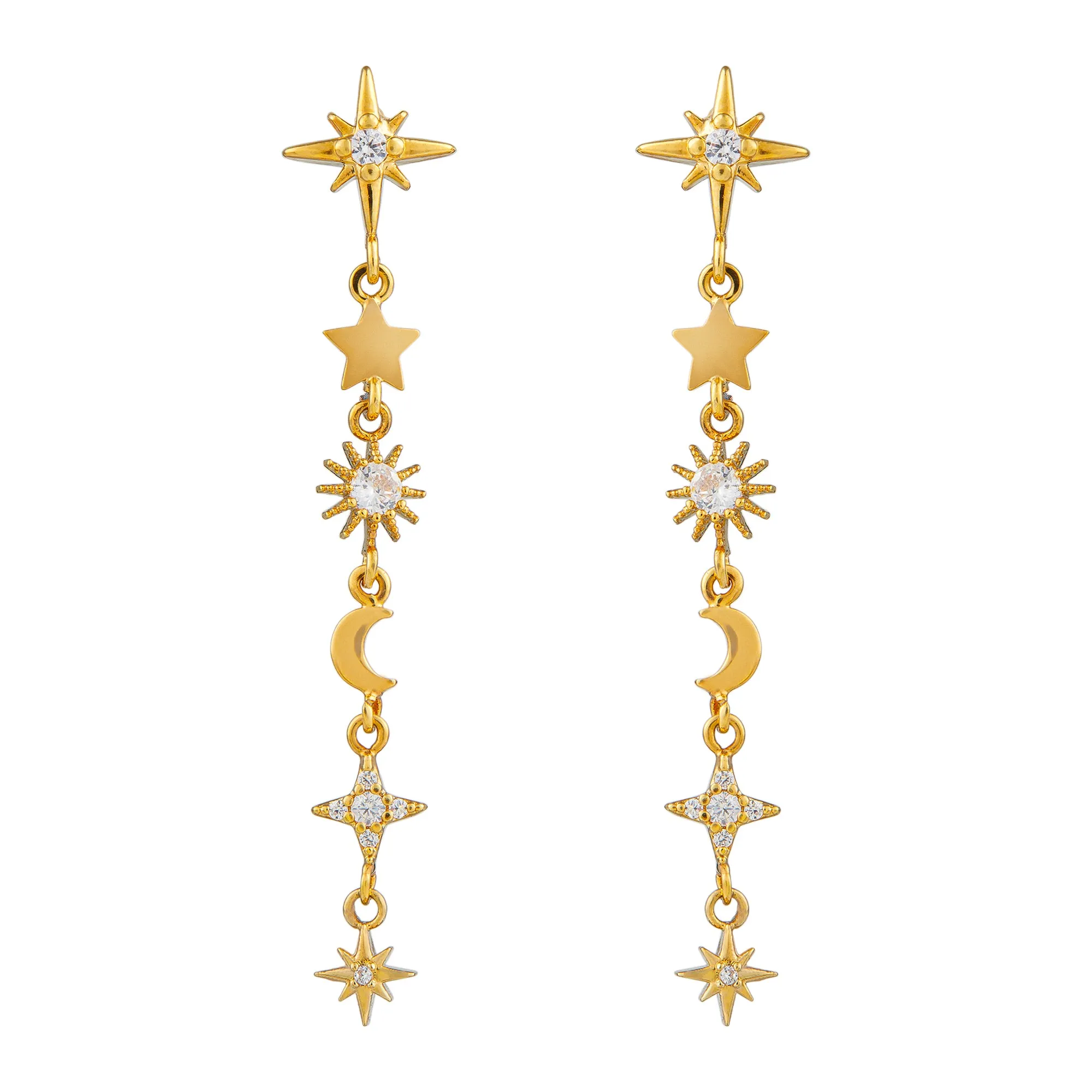 Mixed Celestial Charm Earrings