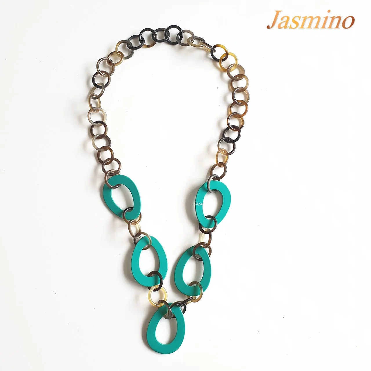 Natural Handmade Horn Necklace J17488, Source as Buffalo Horn & Lacquer