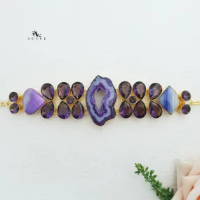 Pansy Agate   Glossy Stone Choker