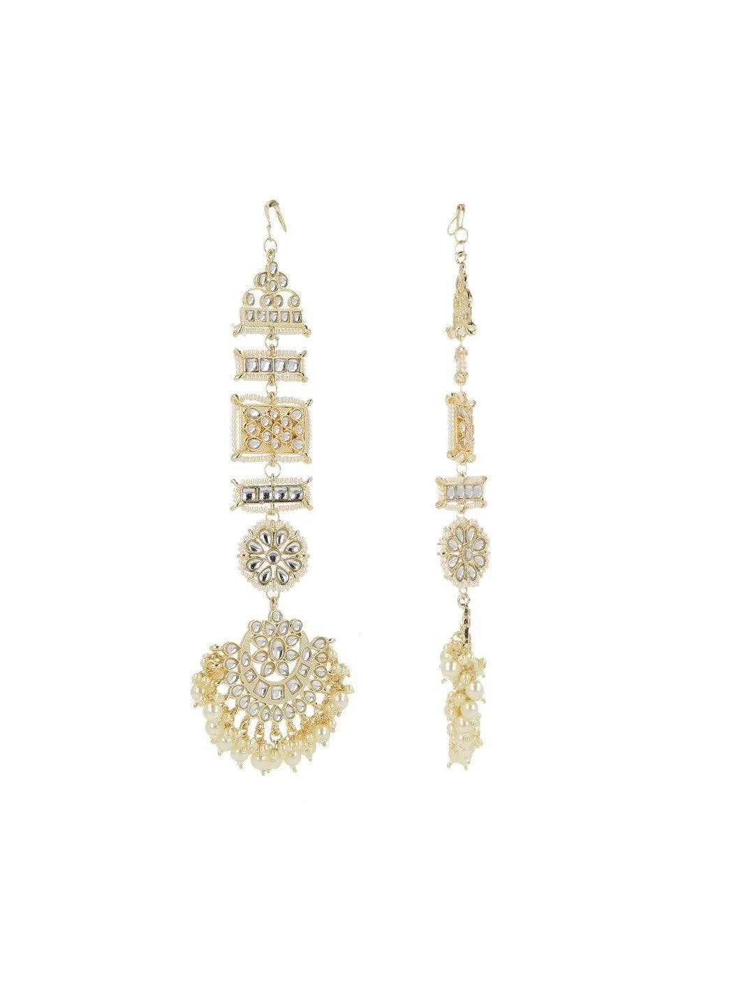 Rajwadi Earring With Holder White