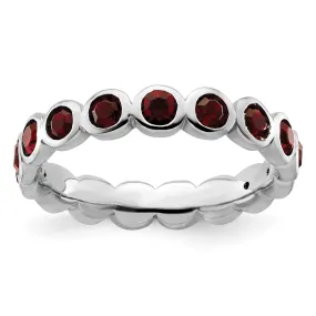 Stackable Expressions January Swarovski Ring in Sterling Silver