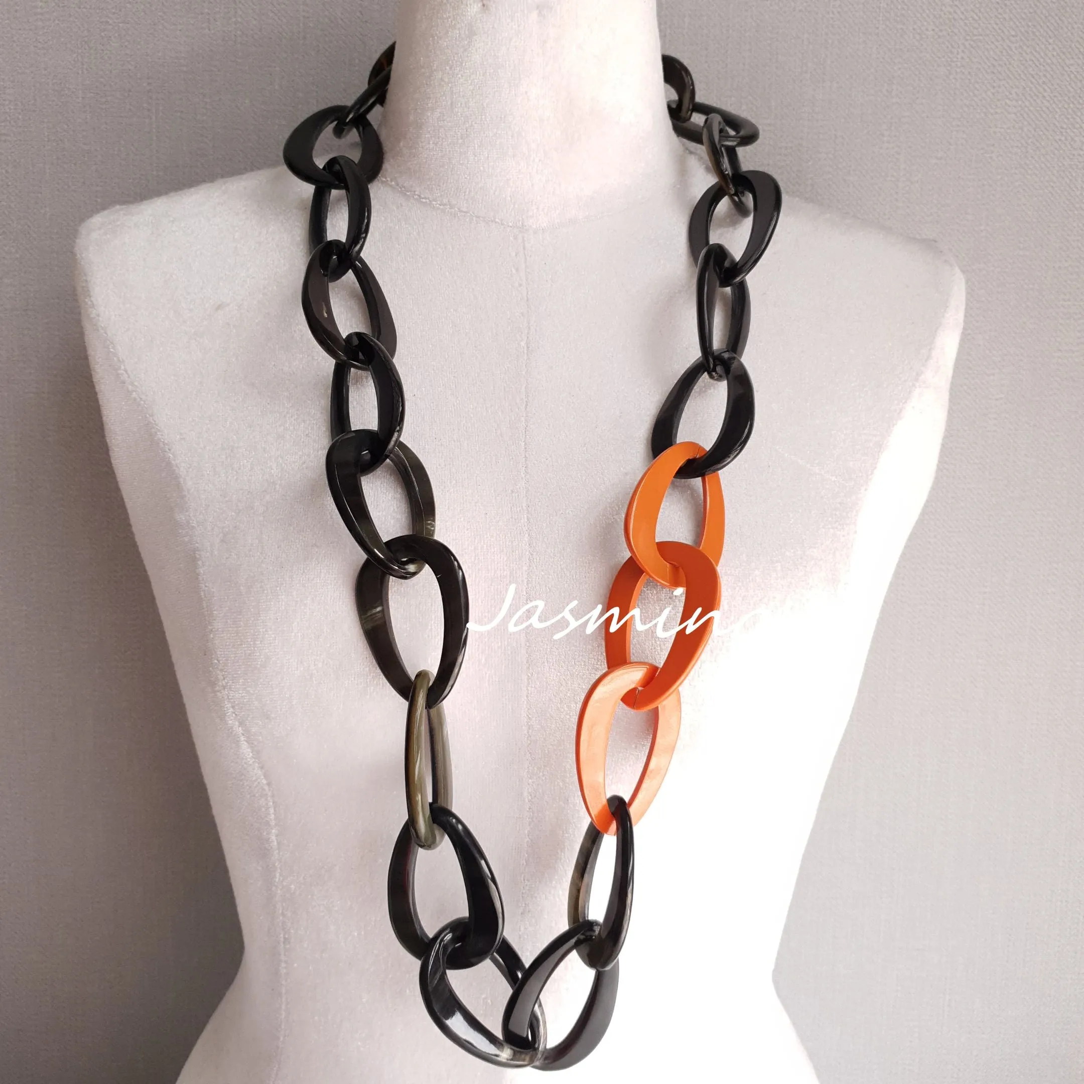 Trendy Buffalo Horn Necklace J17894, Natural Handmade Jewelry
