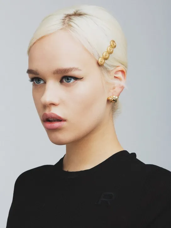 Versace   Medusa coin right side hair clip 